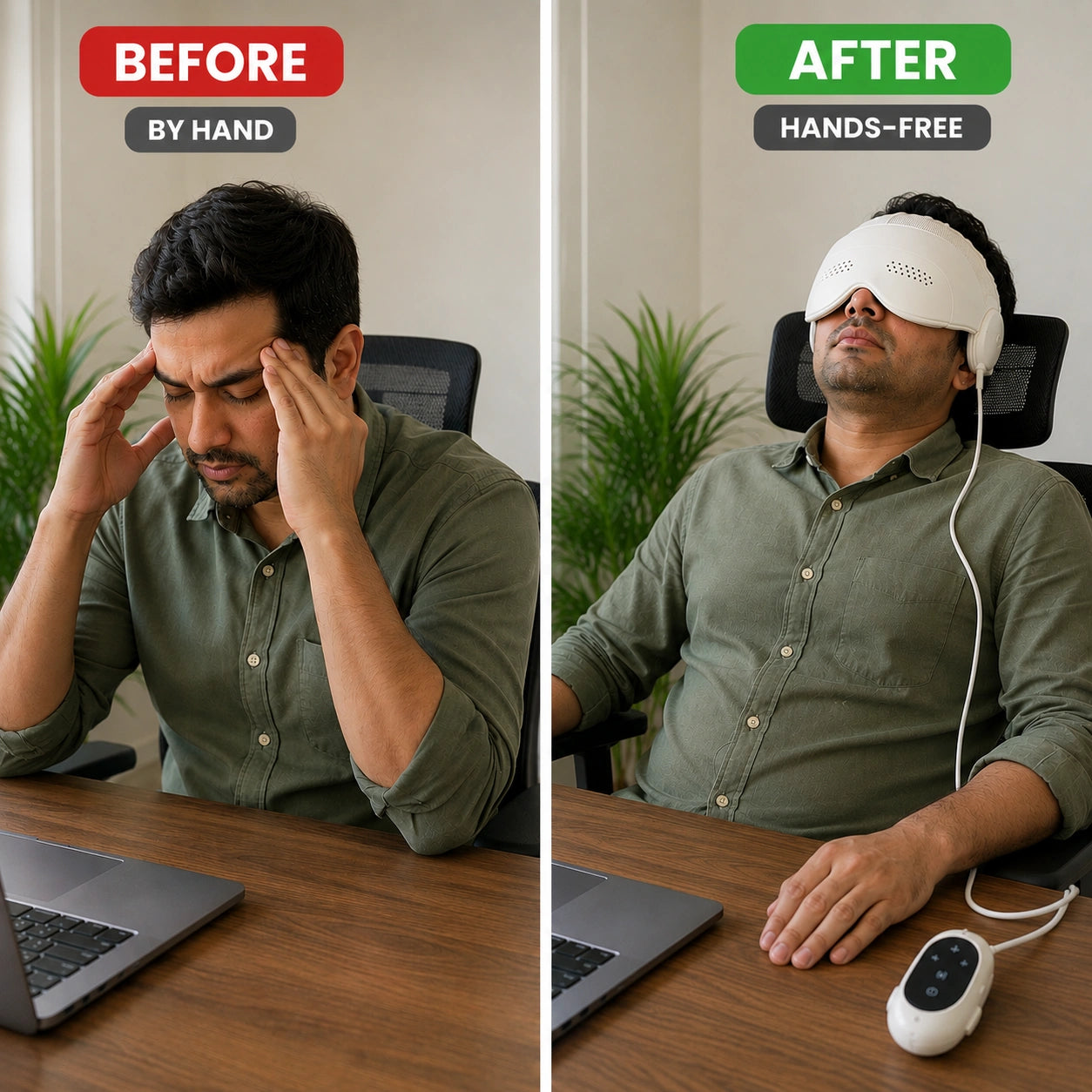 Migraine Head & Scalp Massager with Heat Therapy