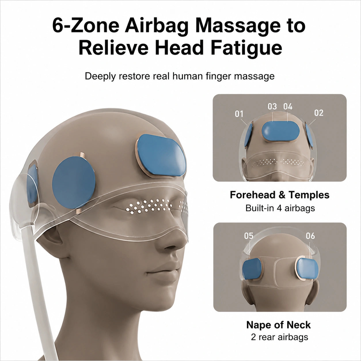 Migraine Head & Scalp Massager with Heat Therapy