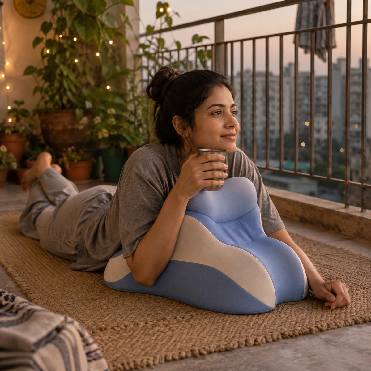 Memory Foam Ergonomic Prone Pillow