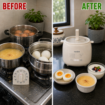 Electric Egg Cooker with 6 Boiling Modes