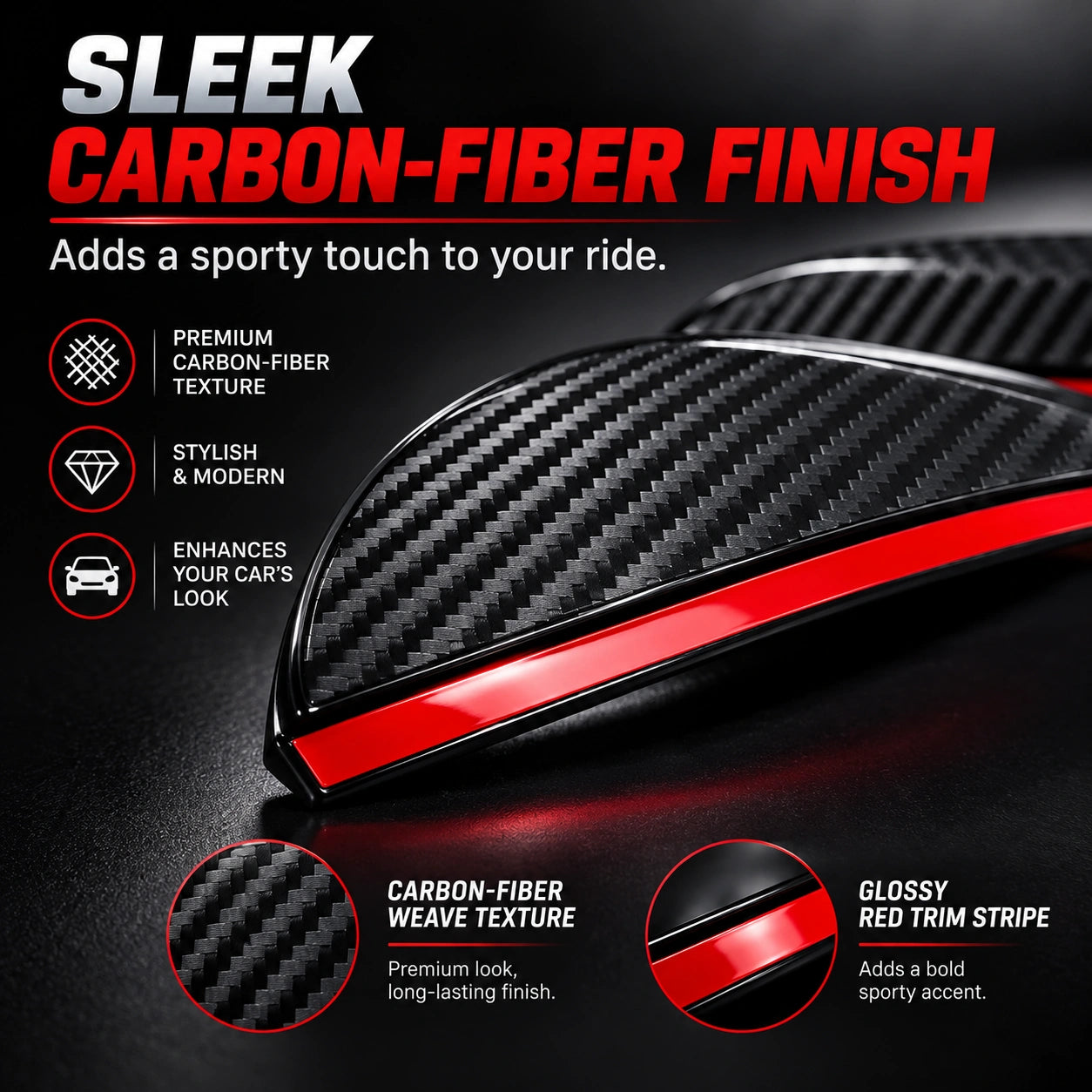 Carbon Fibre Rearview Mirror Rain Cover