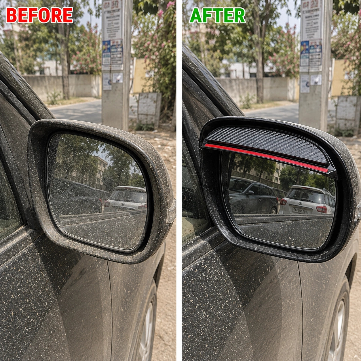 Carbon Fibre Rearview Mirror Rain Cover