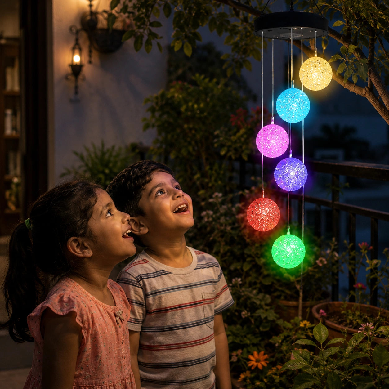 Solar Crystal Ball Wind Chime