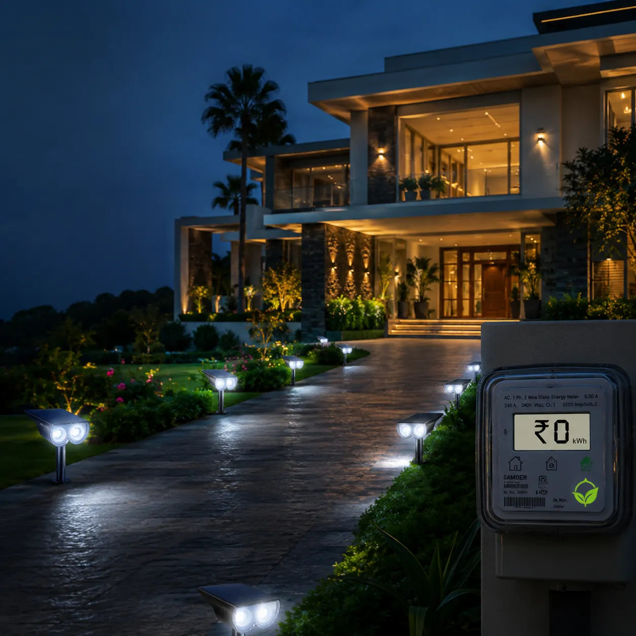 2 IN 1 Adjustable Outdoor Solar Lights (Set of 2)
