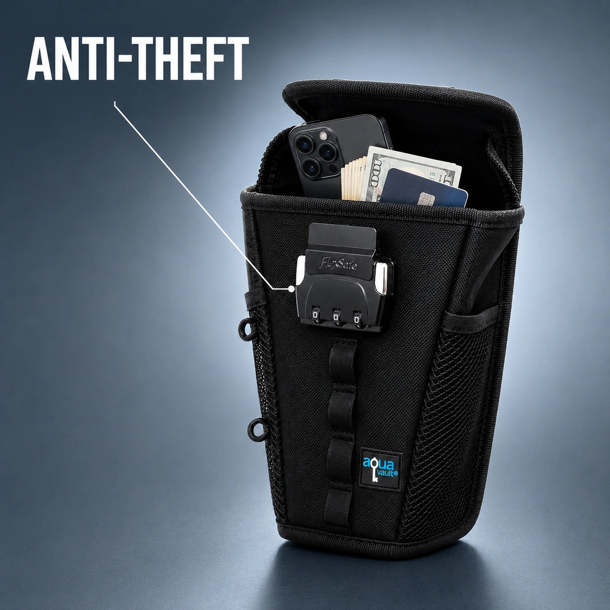Anti-Theft Portable Safe and Beach Chair Vault. Packable & Slash Resistant