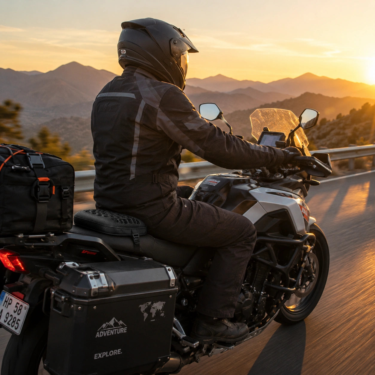 Shock Absorbing Motorcycle Seat Cushion