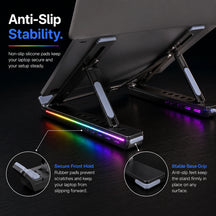 LED Laptop stand With USB-C Docking Station