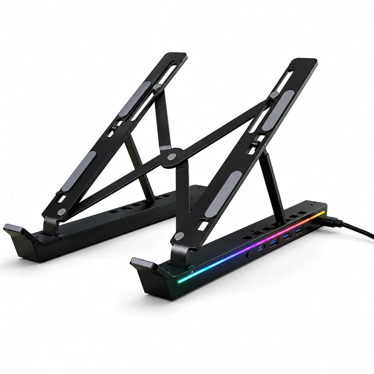 LED Laptop stand With USB-C Docking Station