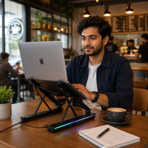 6-Level Foldable Ergonomic Riser Laptop Stand with 4 USB Port