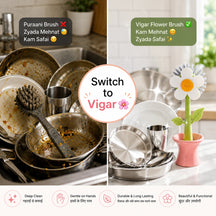 2-In-1 Kitchen Sink & Dish Cleaning Dish Brush With Vase