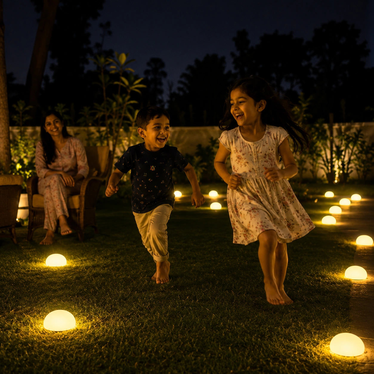 Solar Powered Glowing Pebble Lights