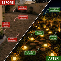 Solar Powered Glowing Pebble Lights