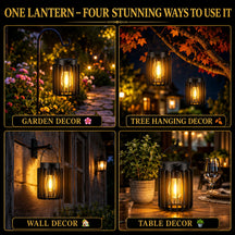 LED Solar Iron Basket Tungsten Lamp