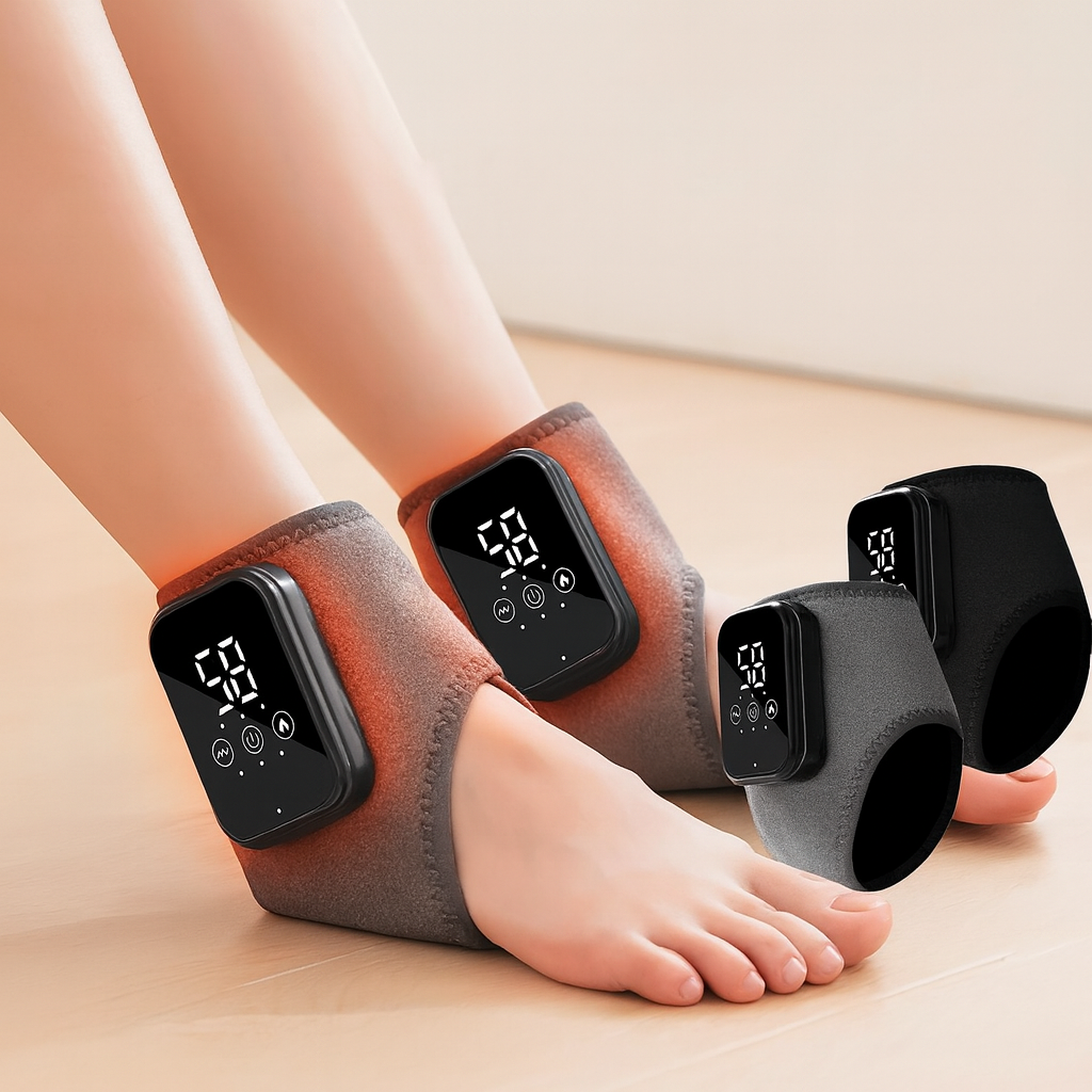 Heat-Massager Ankle Band for Instant Pain Relief
