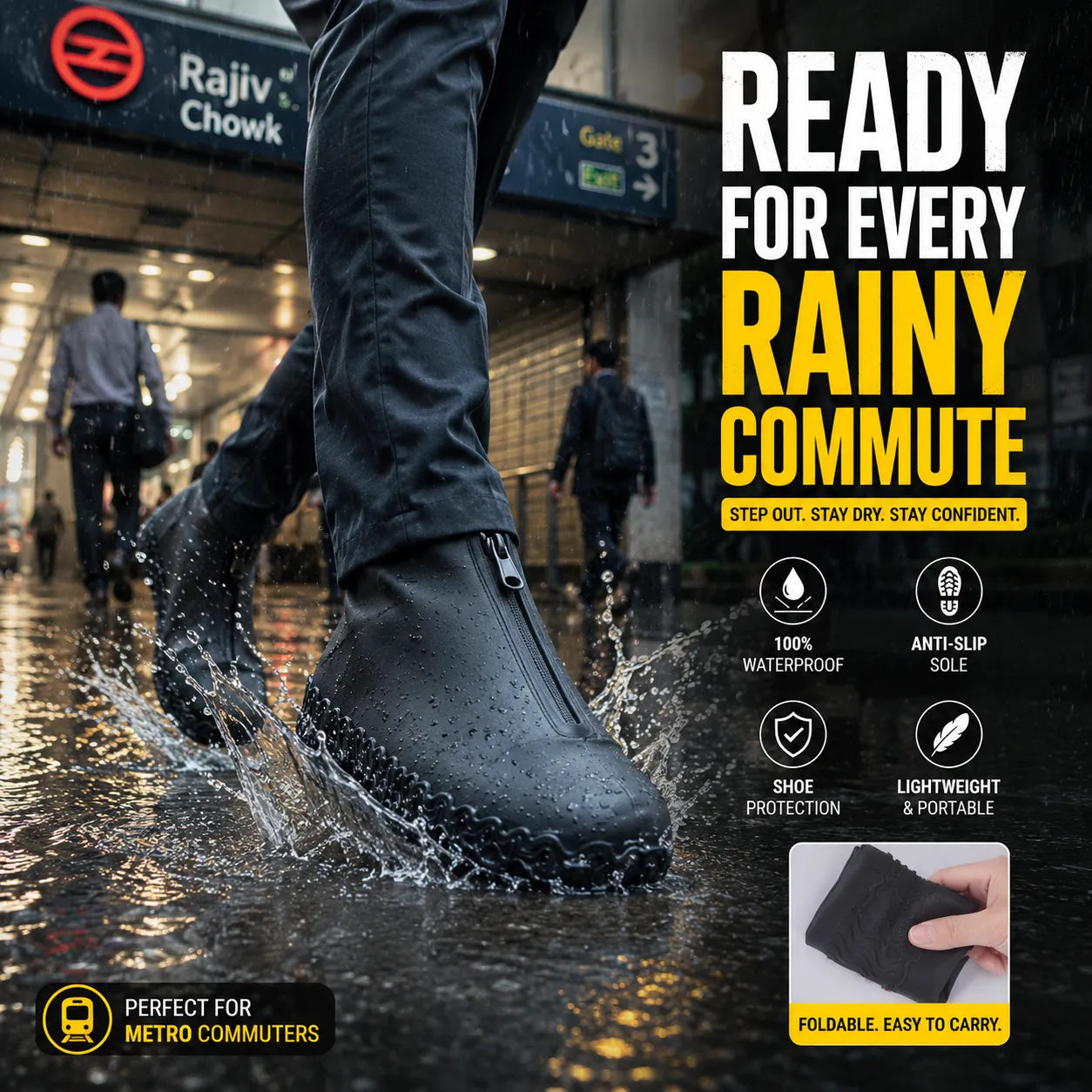 Anti-Slip Silicone Rain Shoe Cover