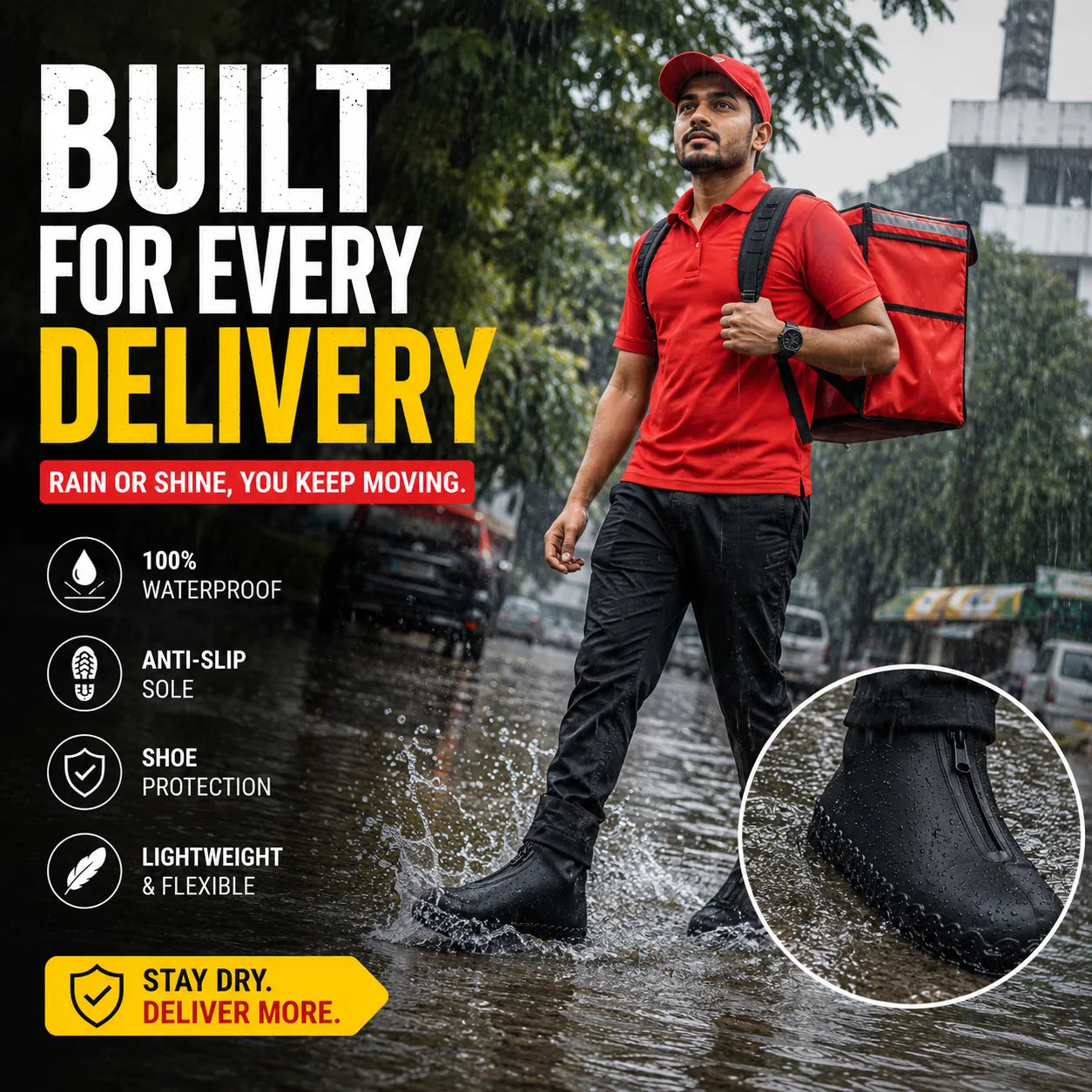 Anti-Slip Silicone Rain Shoe Cover