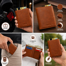 RFID Protection Slim Wallet–Safe Cards, Less Bulk