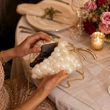 Glamorous Crystal Grape Clutch Handbag