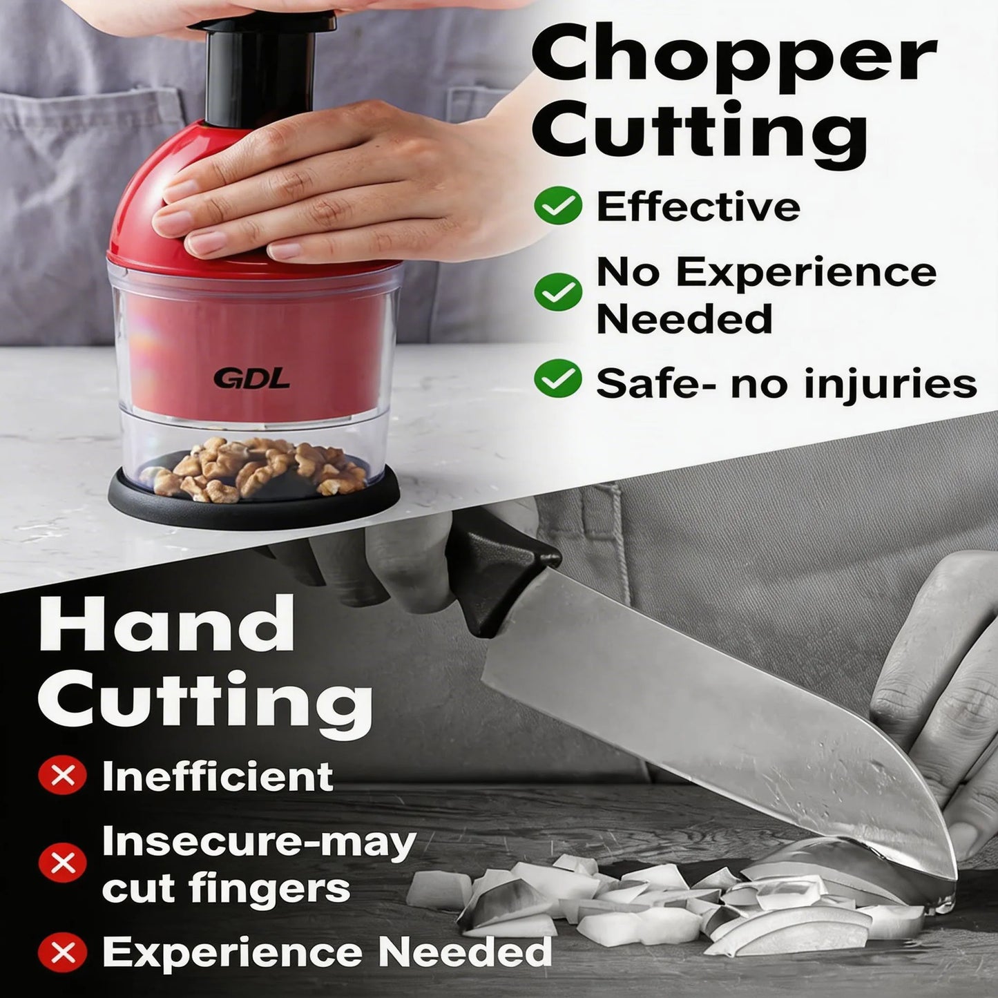 One-Press Instant Chop Multipurpose Vegetable & Fruit Chopper