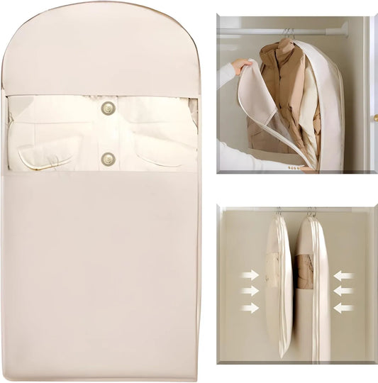 Space Saving Hanging Vacuum Clothes Organizer Storage Bag
