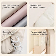 Space Saving Hanging Vacuum Clothes Organizer Storage Bag