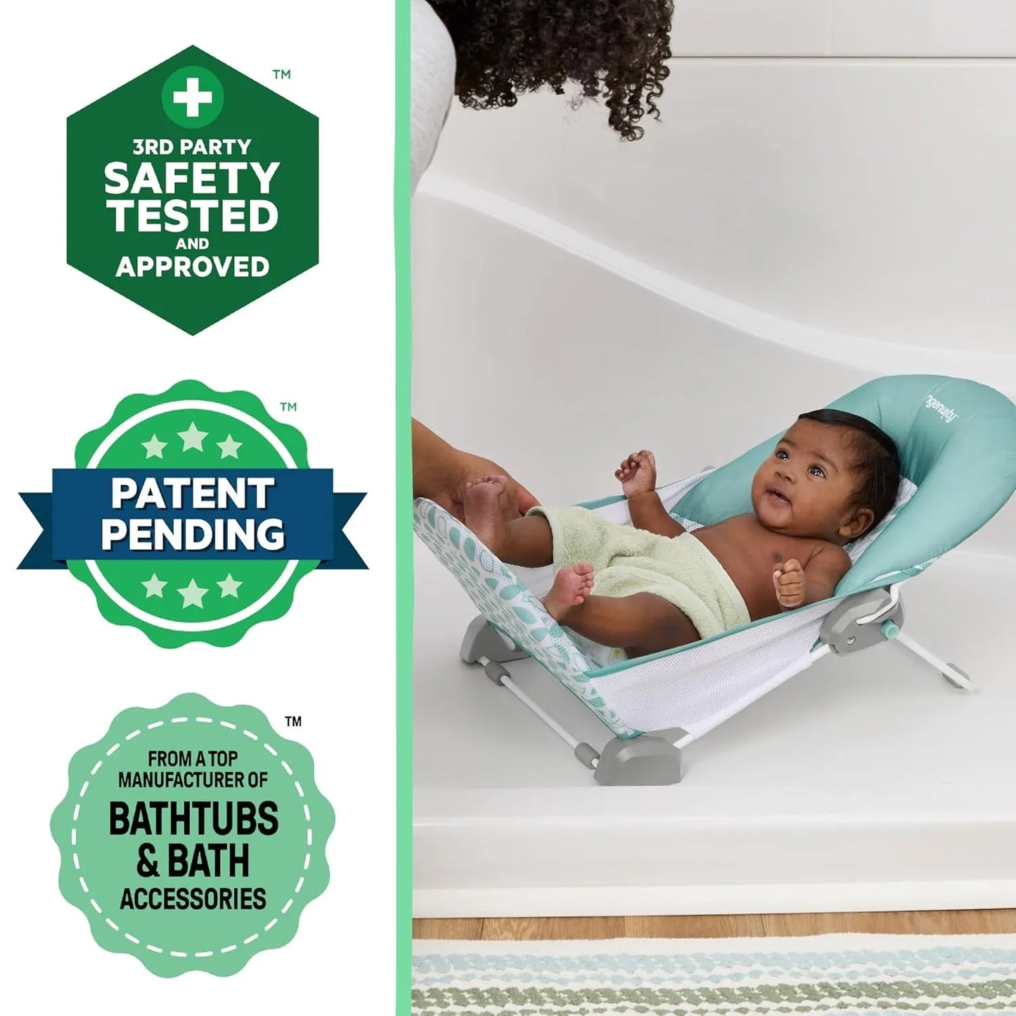 Foldable Baby Bath Seat 2 Position Non-Slip & Safe