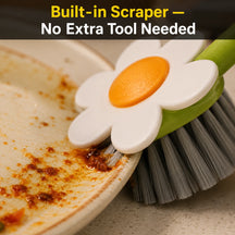 2-In-1 Kitchen Sink & Dish Cleaning Dish Brush With Vase