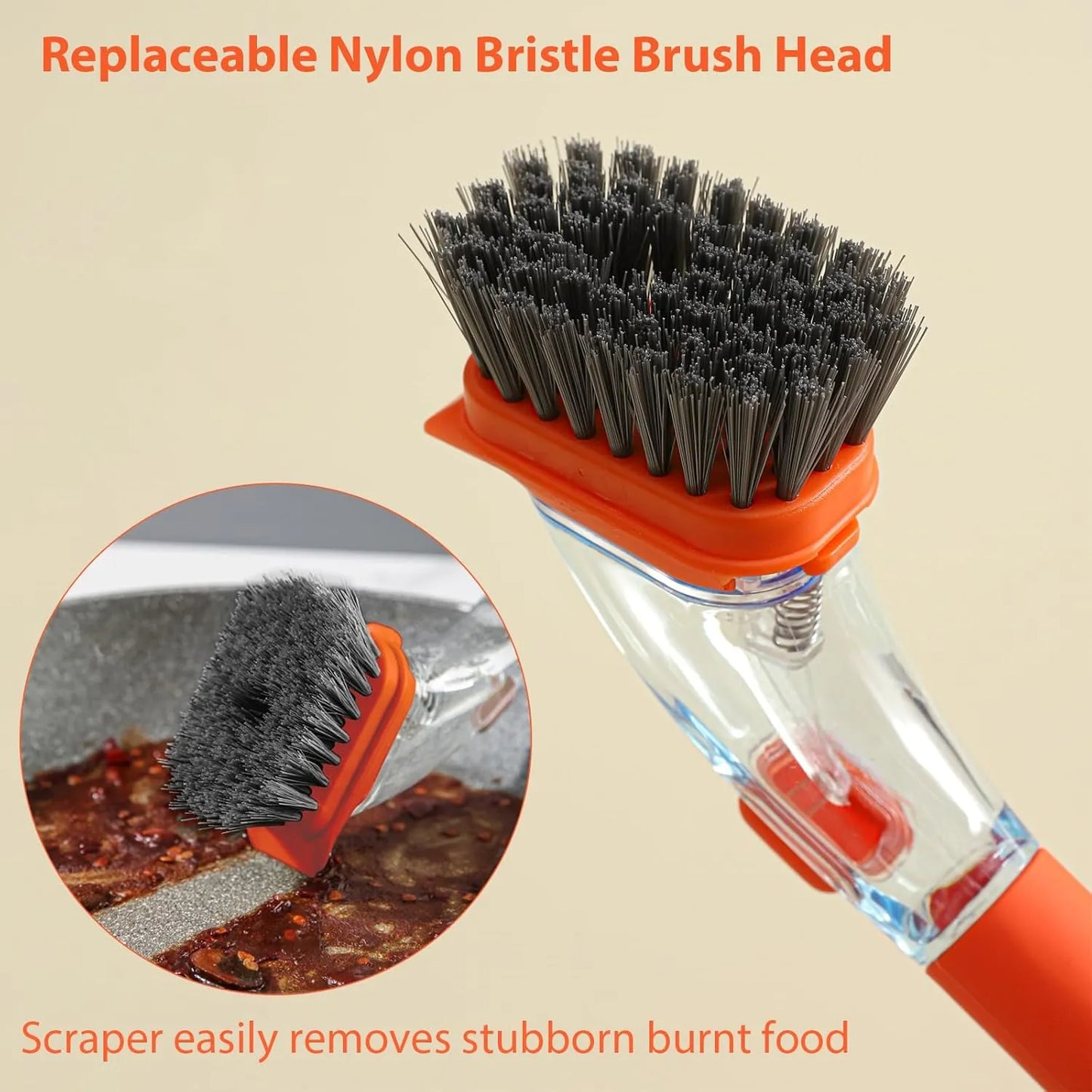 Liquid Control Dish Cleaning Brush For Effortless Kitchen Cleaning