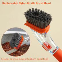 Liquid Control Dish Cleaning Brush For Effortless Kitchen Cleaning