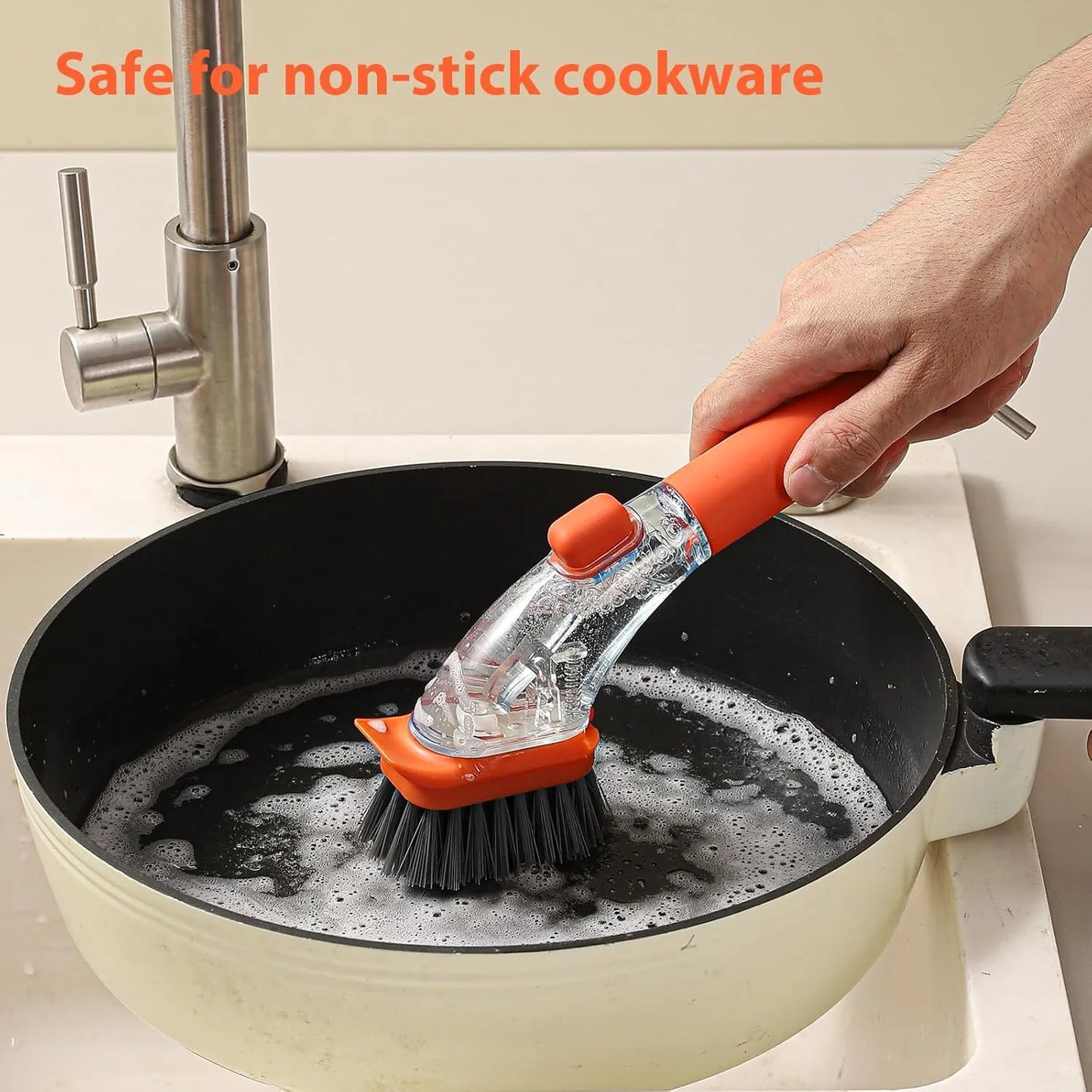 Liquid Control Dish Cleaning Brush For Effortless Kitchen Cleaning