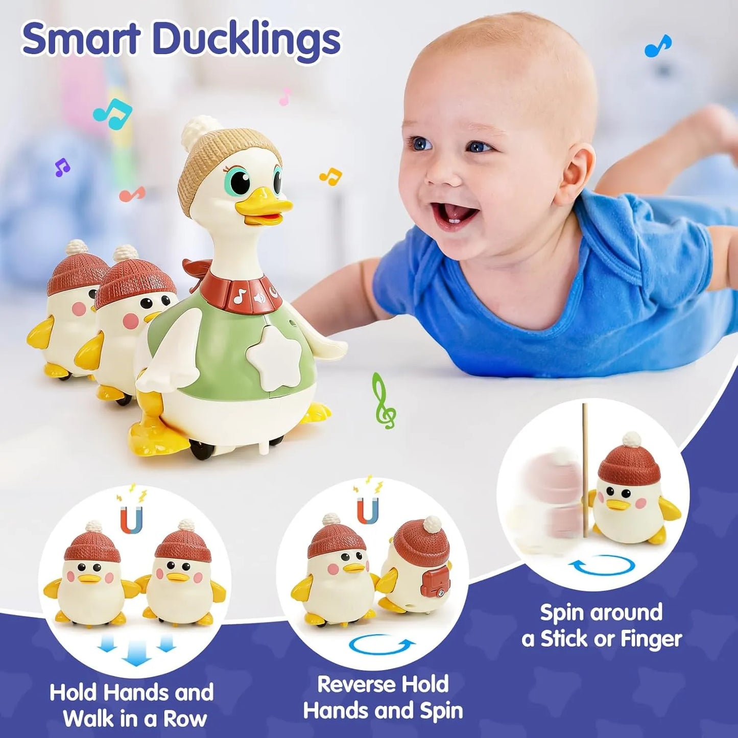 Melody Mama Duck With Swinging Feet Toy