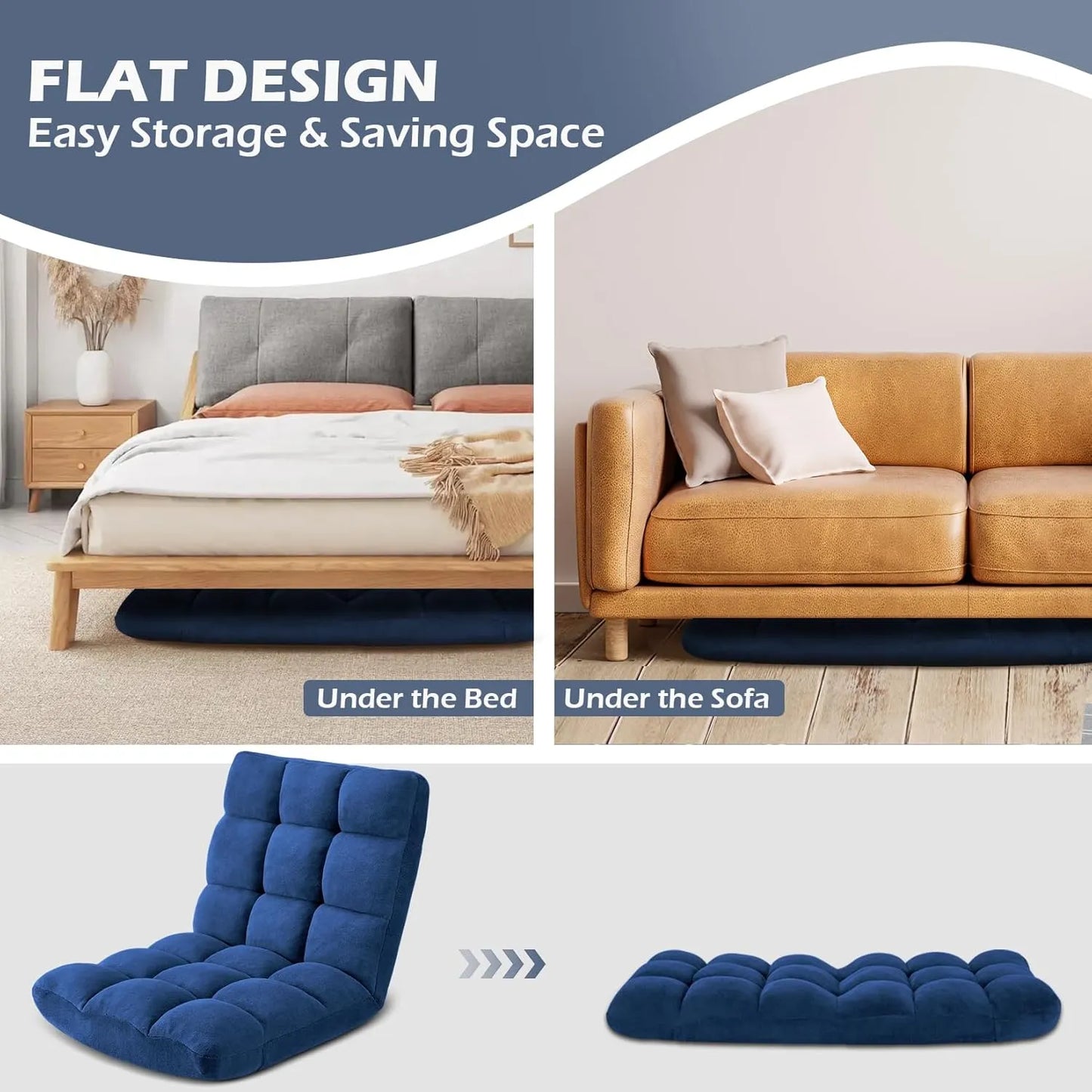 Foldable 14-Position Reclining Memory Foam Chair For Ultimate Comfort