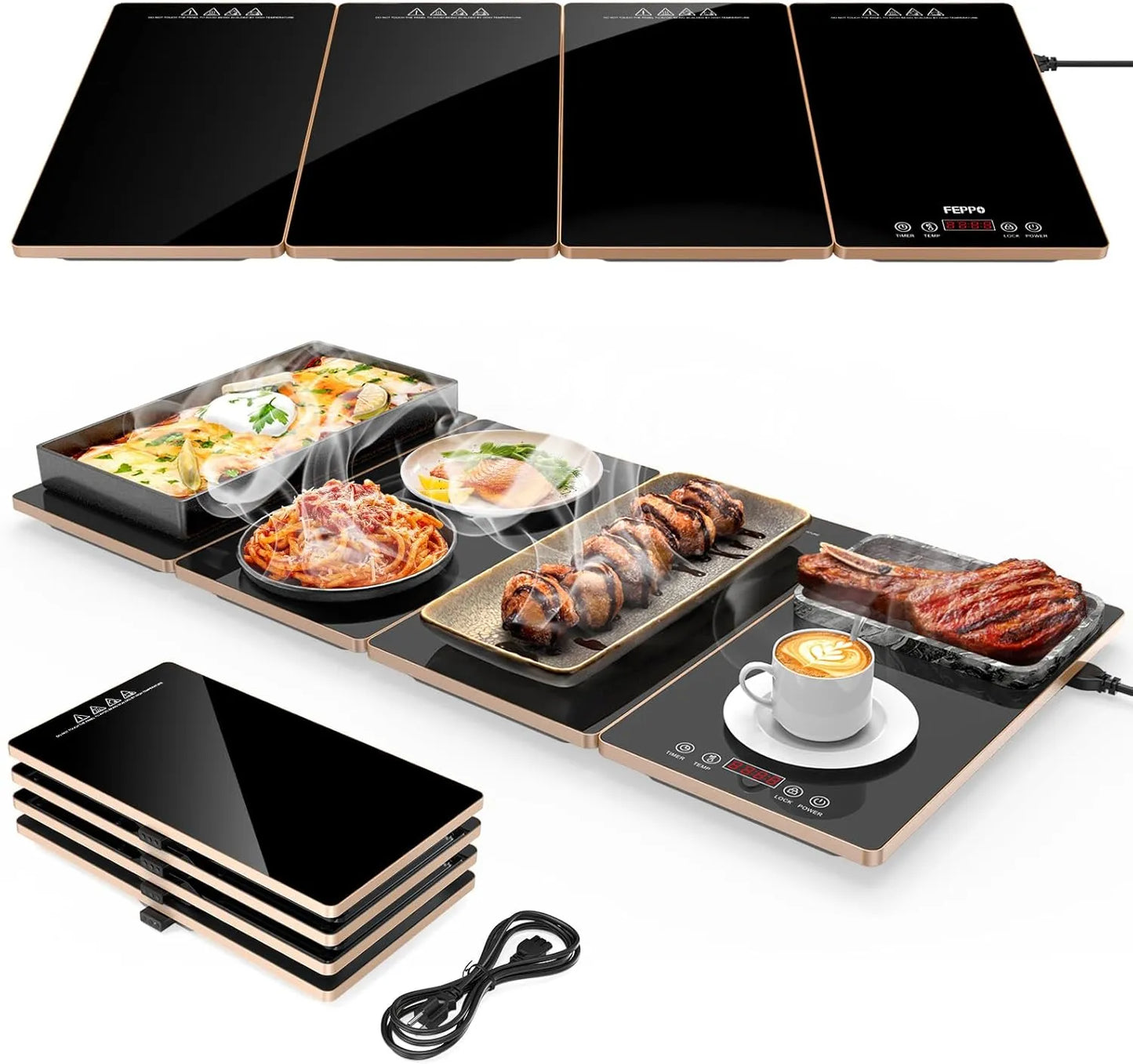 4 in 1 Premium Electric Fast Heating Food Warming Tray