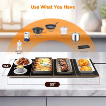 4 in 1 Premium Electric Fast Heating Food Warming Tray