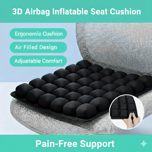 3D Airbag Inflatable Seat Cushion for Back Pain