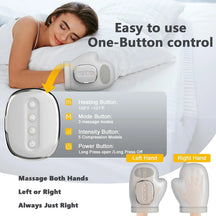 Smart Air Compression Hand Massager with Heat Therapy