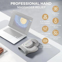 Smart Air Compression Hand Massager with Heat Therapy