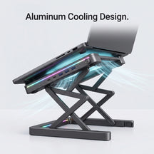 LED Laptop stand With USB-C Docking Station
