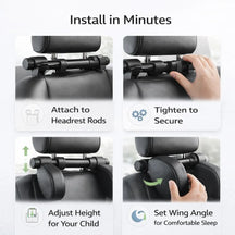 Universal Height Adjustable Car Headrest Cushion for Relaxed Travel Comfort