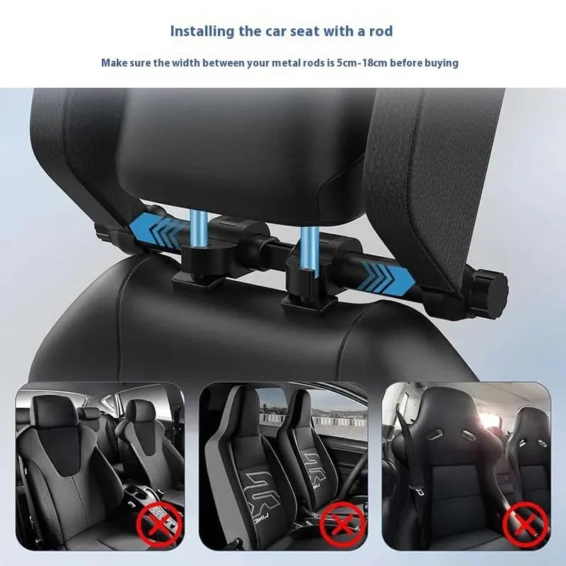 Universal Height Adjustable Car Headrest Cushion for Relaxed Travel Comfort