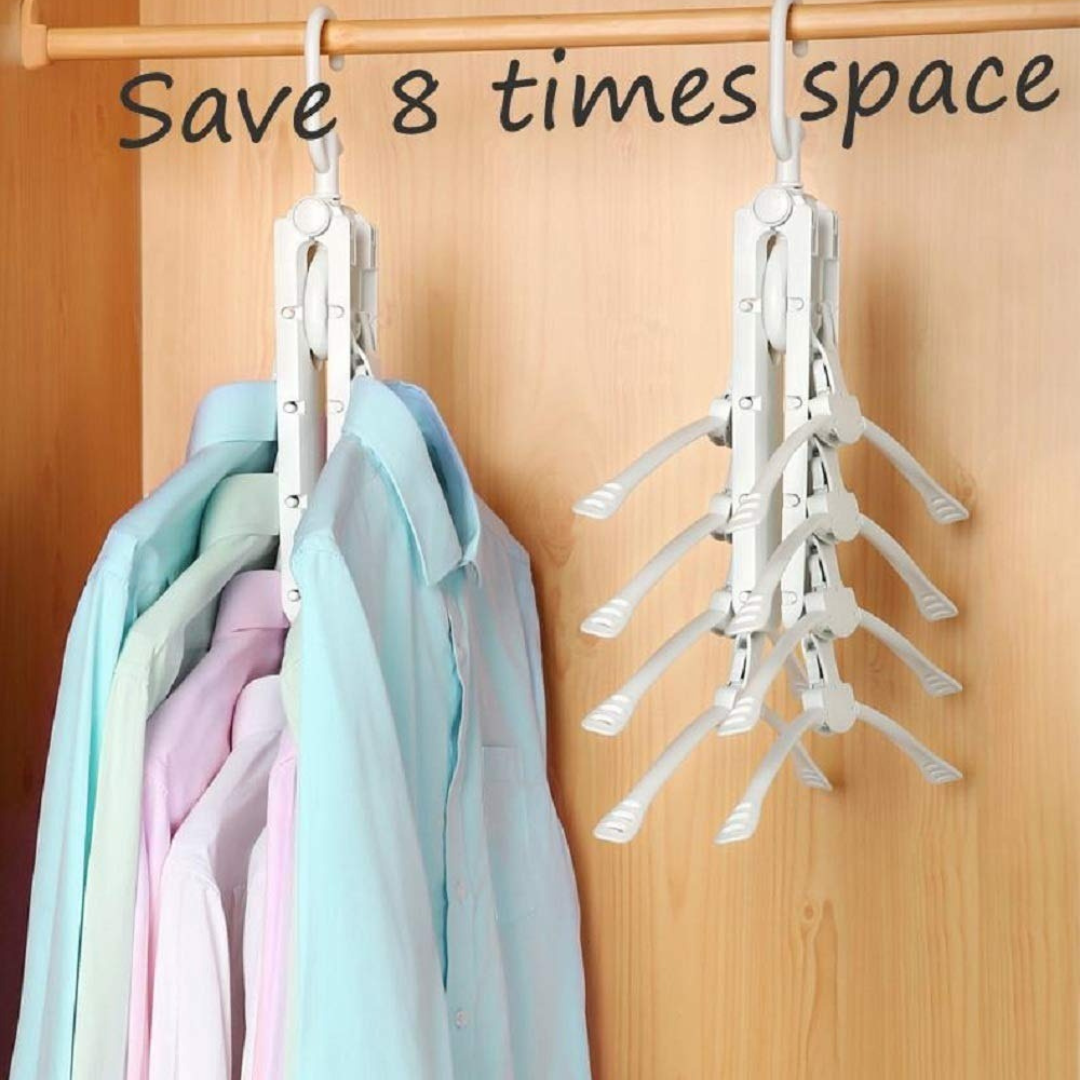 8-in-1 Foldable Space Saving Clothes Hanger