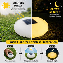 Solar Powered Glowing Pebble Lights