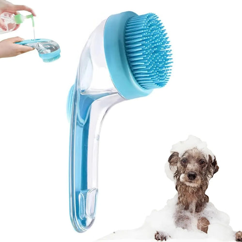 One-Press Liquid Control Pet Shower & Massage Brush