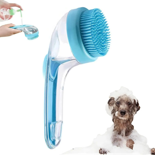 One-Press Liquid Control Pet Shower & Massage Brush