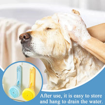 One-Press Liquid Control Pet Shower & Massage Brush