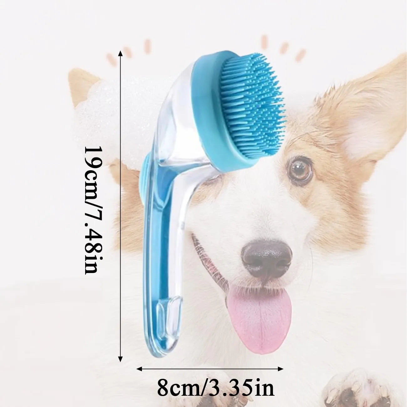 One-Press Liquid Control Pet Shower & Massage Brush