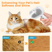 Skin-Friendly Self Cleaning Cat Grooming Brush with Diffuser Comb