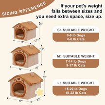 Comfort Plush Pet House Bed with Secure Cozy Space
