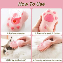 Rechargeable Pet Grooming Spray Brush for Cats & Dogs
