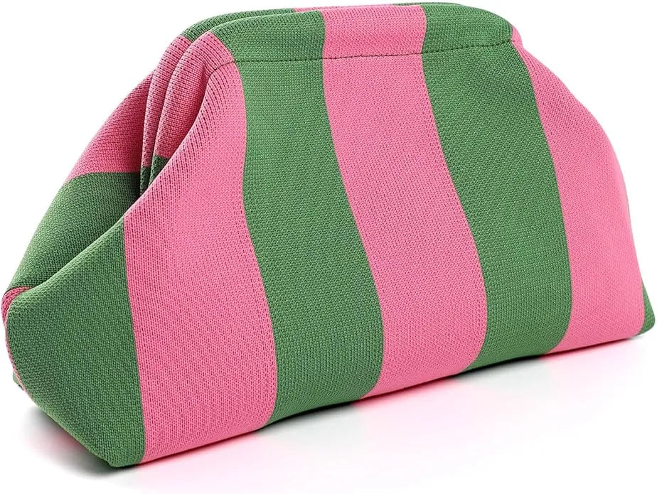 Striped Knit Luxe Everyday Essentials Clutch